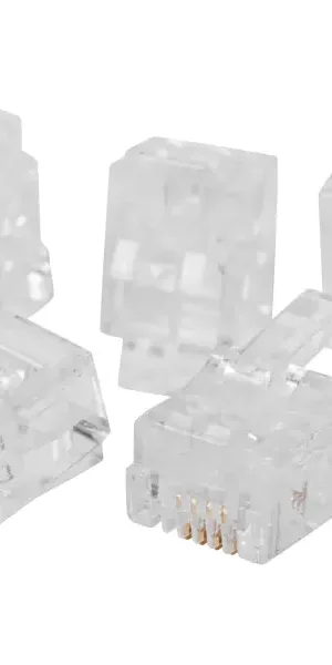 Коннектор RJ-11 6P4C 5 шт. цвет прозрачный