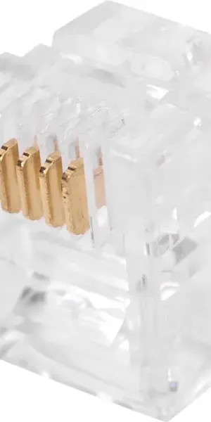 Коннектор RJ-11 6P4C 5 шт. цвет прозрачный