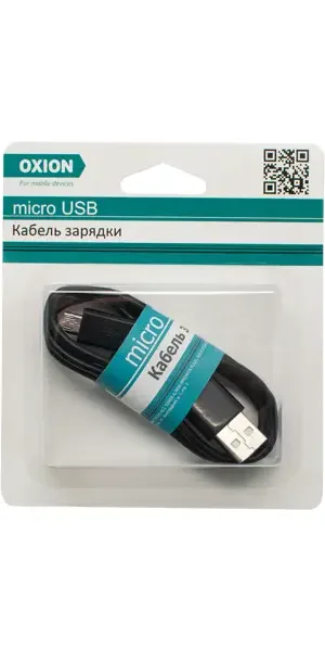 Кабель Oxion USB-micro USB 0.8 м цвет черный