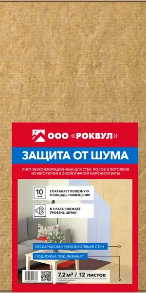 Лист звукоизоляционный Rockwool 1x0.6 м