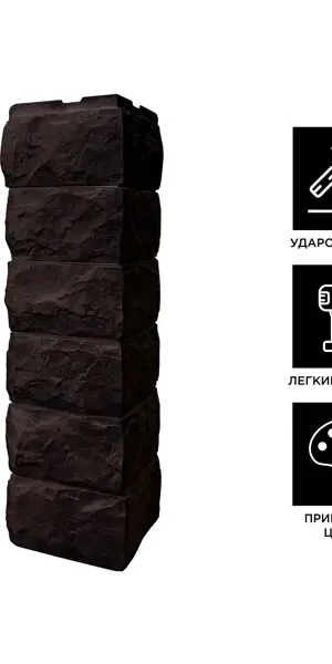 Угол наружный Fineber Скол цвет темно-коричневый