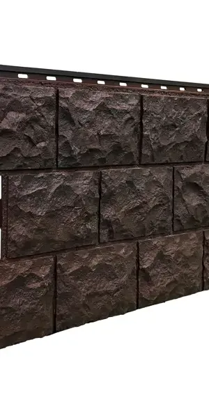 Панель фасадная полипропилен 472x1137 мм цвет темно-коричневый