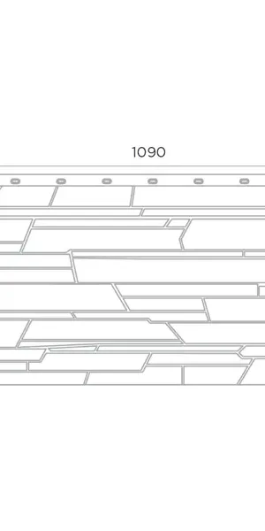 Панель фасадная полипропилен 460x1090 мм цвет белый