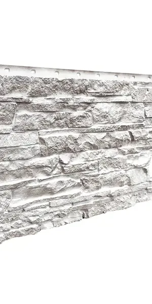 Панель фасадная полипропилен 460x1090 мм цвет белый
