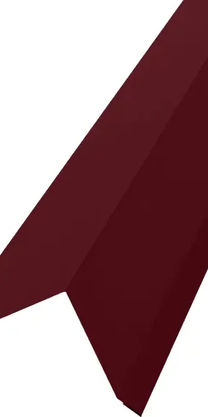 Планка ветровая для металлочерепицы 80x100 мм 2 м 0.4 мм RAL 3005 красный