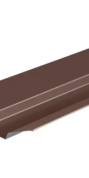 Ендова верхняя 115x30x115 мм 2 м RAL 8017 0.4 мм коричневый