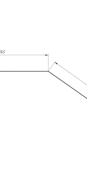 Конек плоский 146x146 мм 2 м оцинкованный