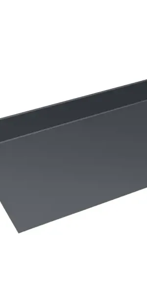 Планка ветровая для мягкой кровли 130x25x100x2000 мм цвет темно-серый