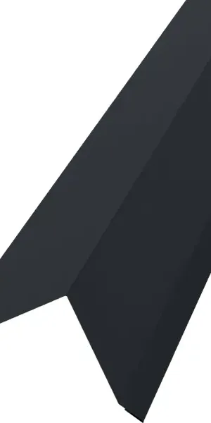 Планка ветровая для металлочерепицы 80x100 мм 2 м 0.4 мм RAL 7024 серый