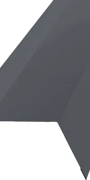 Планка карнизная 100x65 мм 2 м 0.4 мм RAL 7024 графит