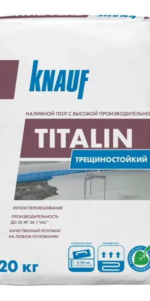 Наливной пол Knauf Титалин 20 кг