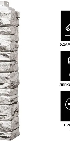Угол наружный Fineber Скала цвет белый