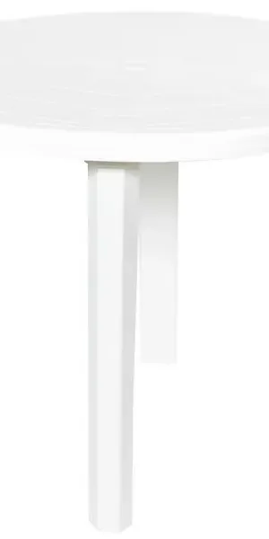 Стол садовый круглый 90x90x71.5 см пластик белый