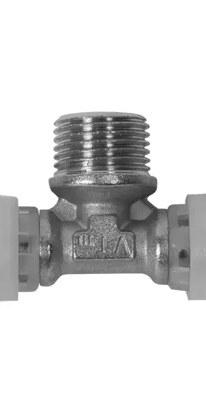 Тройник комбинированный Valtec 16x1/2"x16 мм НР латунь VTM.233.N.160416
