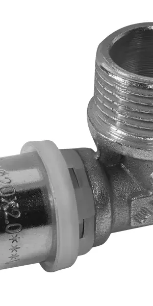 Угол комбинированный 90° Valtec 3/4"x20 мм НР латунь VTM.253.N.002005