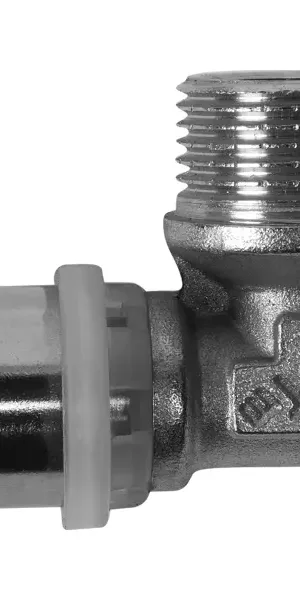 Угол комбинированный 90° Valtec 3/4"x20 мм НР латунь VTM.253.N.002005