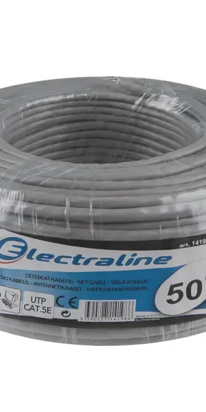 Кабель сетевой Electraline UTP cat 5e 4x2x0.52 мм 50 м