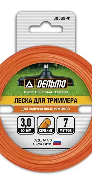 Леска для триммера Дельта ø3 мм 7 м круглая