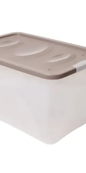 Ящик Астело 60x36x40.4 см пластик с крышкой на колесах цвет прозрачный