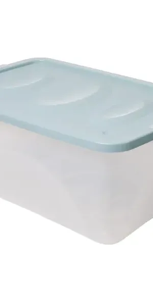 Ящик Астело 60x28x40.4 см пластик с крышкой на колесах цвет прозрачный