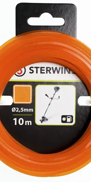 Леска для триммера Sterwins ø2.5 мм 10 м квадратная