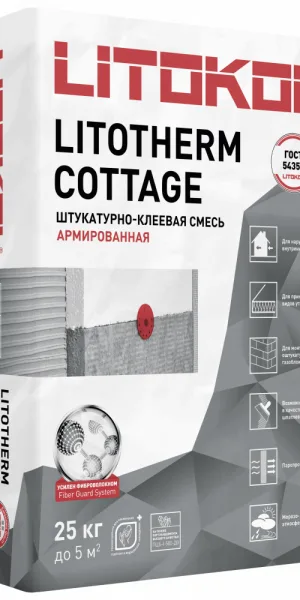 Штукатурно-клеевая смесь Litokol Litotherm Cottage 25кг