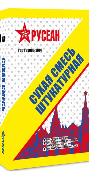 Смесь сухая штукатурная модифицированная Русеан 40кг