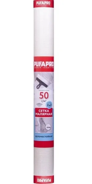 Сетка малярная стеклотканевая Pufapro 2х2 мм 50г/м2 1х50 м