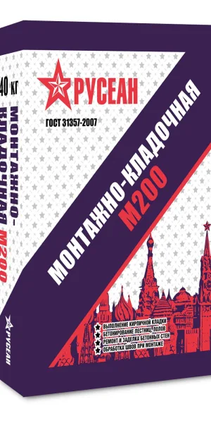 Сухая смесь монтажно-кладочная Русеан М200 40кг