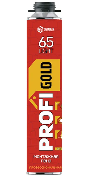 Пена монтажная профессиональная ProfiGold 65 light лето 750мл