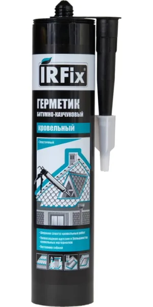 Герметик кровельный IRFIX битумно-каучуковый черный 310 мл 20010