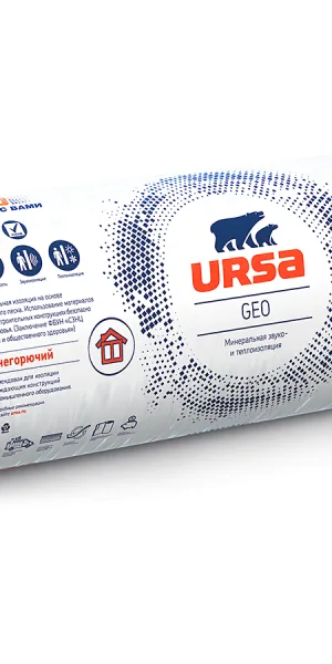 Утеплитель Ursa Geo М-11Ф 12500х1200х50мм фольгированная