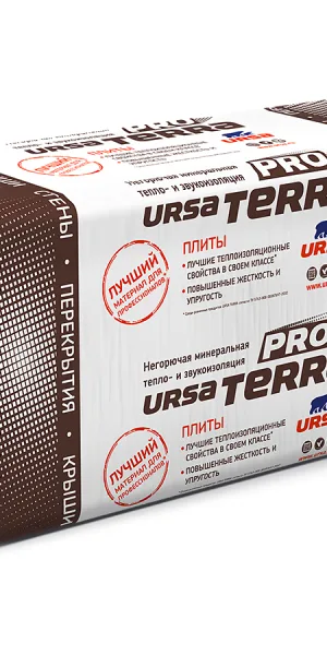 Утеплитель Ursa Terra PRO 34 PN 1000х610х100 мм