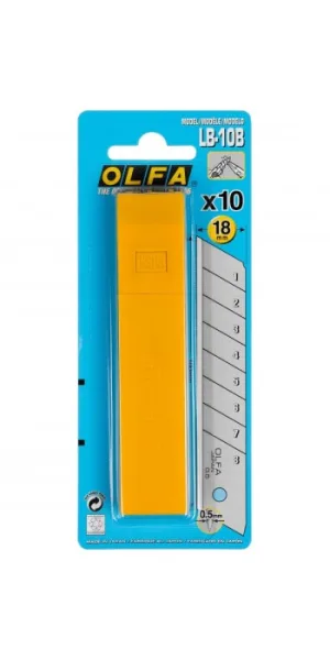 Набор лезвий OLFA 10 шт. 18 мм, сегментированная лезвия (х8) LBB-10B