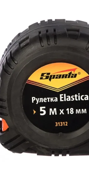 Рулетка 5 м х 18 мм Elastica SPARTA обрезиненный