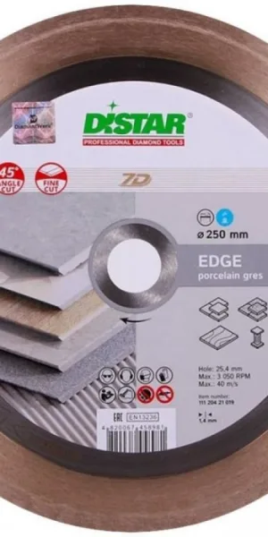 Диск алмазный Distar 250 7D EDGE 250х1.4х25х25.4 111-204-210-19
