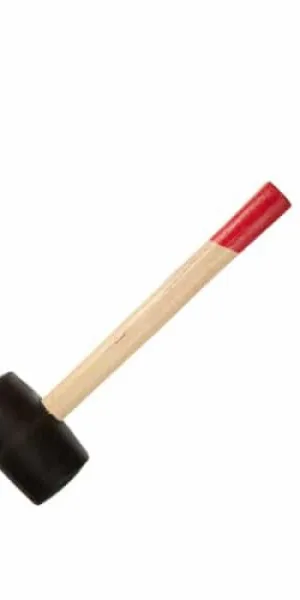 Киянка резиновая, 450 г, черная резина, деревянная рукоятка 111505