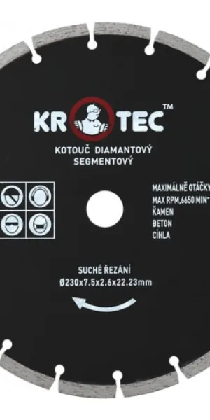 Диск алмазный 230 мм KROTEC Сегментированный