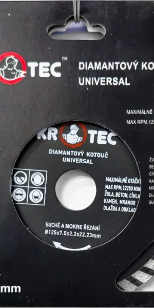 Диск алмазный 125х22 KROTEC Универсальный