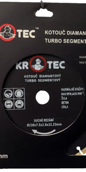 Диск алмазный 230 мм KROTEC Турбо Сегментированный