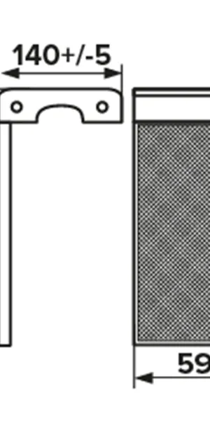 Decorative metal screen Evecs DMER 610x590 mm white 6-section