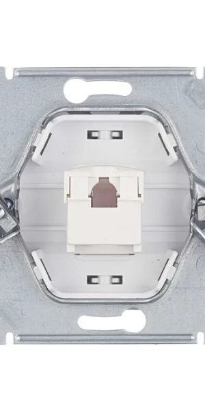Розетка компьютерная Systeme Electric Glossa встраиваемая алюминий RJ45 (GSL000381К)