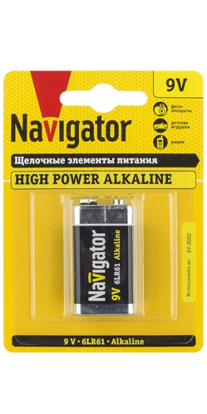 Батарейка Navigator крона 6LR61/6F22 9 В (1 шт.)