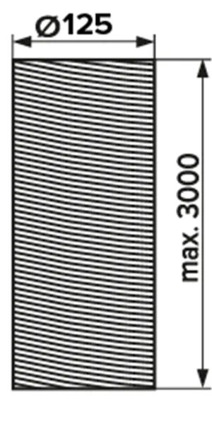 Flexible corrugated duct Era aluminum d125 mm 3 m