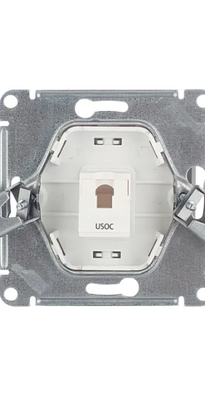 Systeme Electric Glossa 内嵌式白色电话插座 RJ11 (GSL000181T)