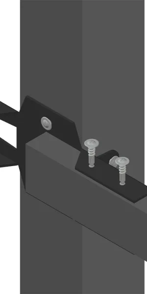 Bracket for fence post 60x60 mm graphite gray RAL 7024