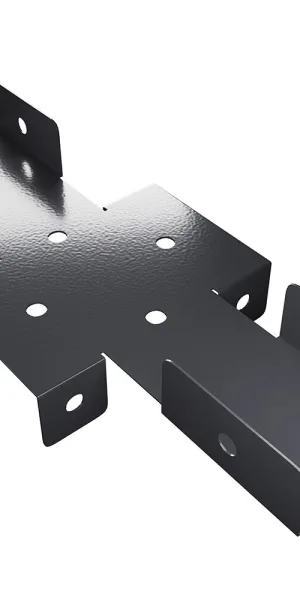 Bracket for fence post 60x60 mm graphite gray RAL 7024