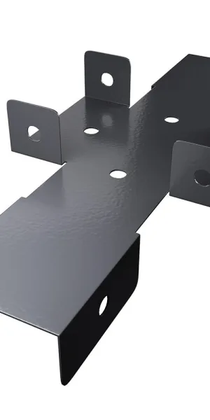 Bracket for fence post 60x60 mm graphite gray RAL 7024