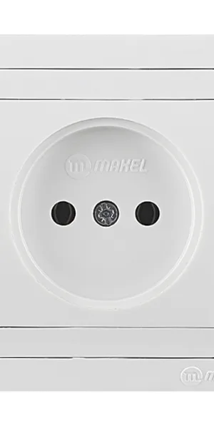 Makel Mimoza built-in socket, white ceramic (12002)