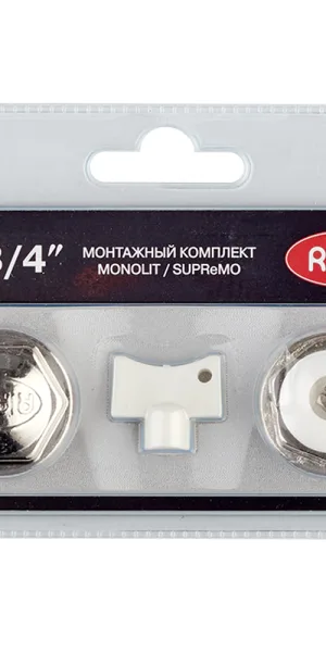 Набор присоединительный универсальный Rifar RIFAR (R.Ad.G34MS) 3/4 НР для радиатора хром